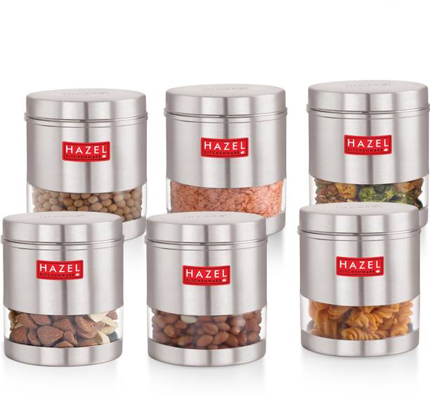 HAZEL Stainless Steel Transparent See Through Container  - 700 ml स्टील सीरियल डिस्पेंसर