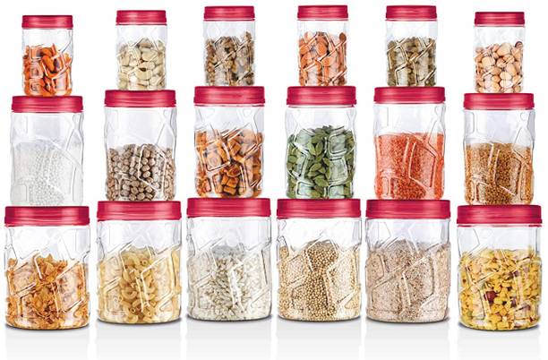 MILTON Vitro pet jars 18 pcs set  - 230 ml, 600 ml, 1180 ml