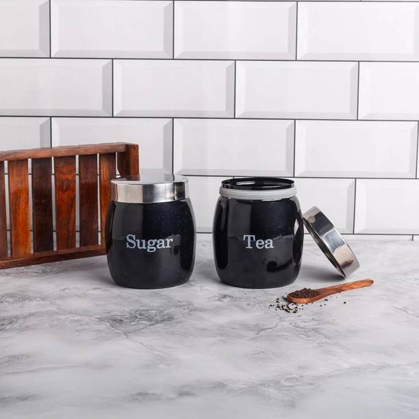 Metallure Iron Tea Coffee & Sugar Container - 1000 ml
