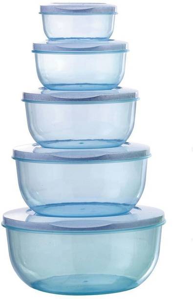 JIGSHTIAL Round AirTight Container fridge Container Kitchen storage Container Set - 2700 ml, 1700 ml, 1000 ml, 580 ml, 290 ml