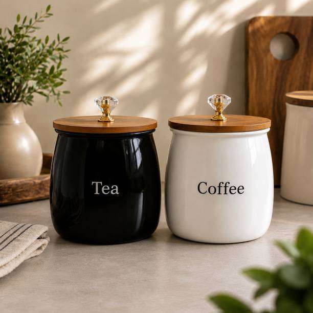 VovalaCreations Iron Tea Coffee & Sugar Container - 40...