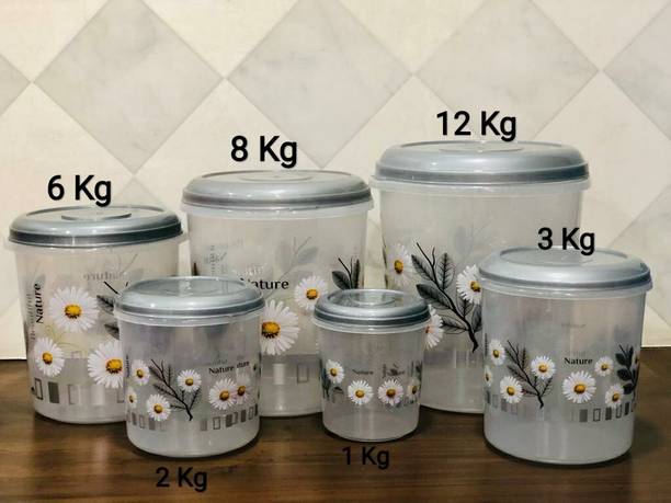 Veksin Glass Grocery Container  - 12 L, 8 L, 6 L, 3 L, 2 L, 1 L