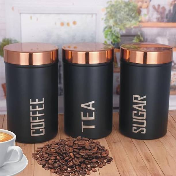 Daraz Steel Tea Coffee & Sugar Container - 800 ml