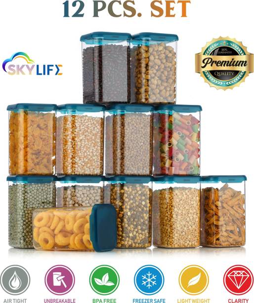 SKYLIFE 100%Unbreakable AirTight Modular Kitchen Plastic Storage Containers Canister Box  - 1200 ml