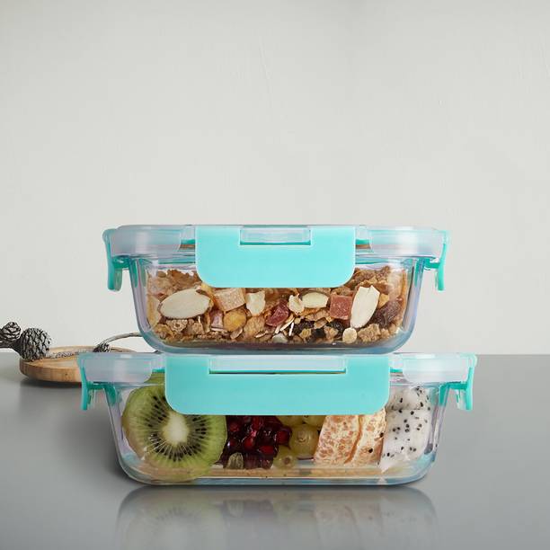 Allo Glass Fridge Container  - 370 ml, 640 ml