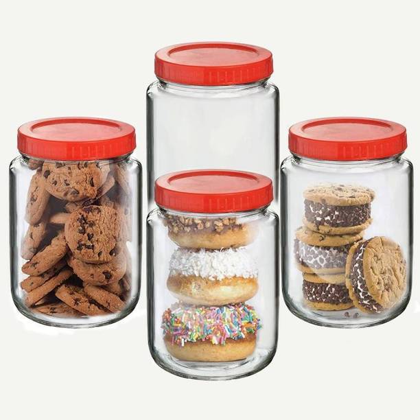 SKWAION Glass Grocery Container  - 1000 ml