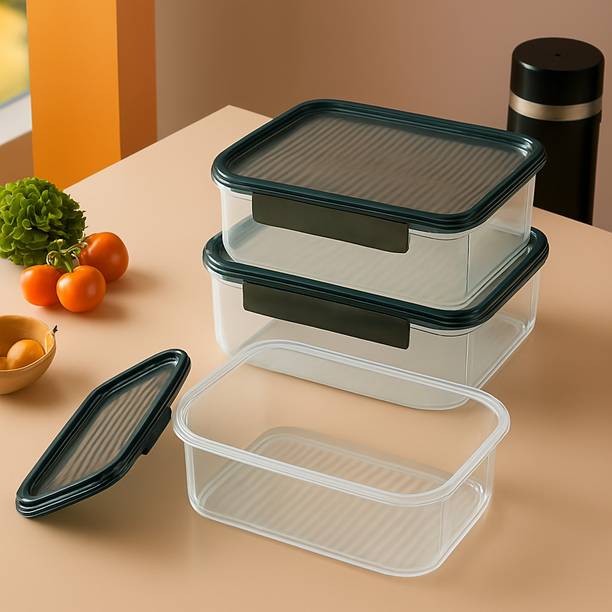 XQZMEE Plastic Grocery Container  - 1600 ml, 900 ml, 400 ml
