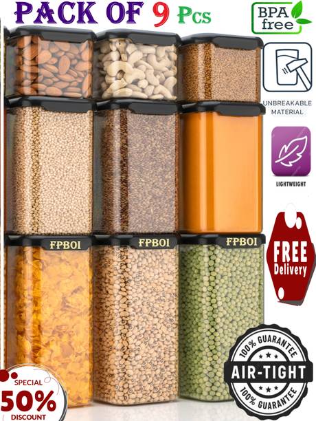FPBOI Unbreakable Air Tight Modular Kitchen Plastic Storage Containers Combo Set  - 500 ml, 1200 ml, 1500 ml