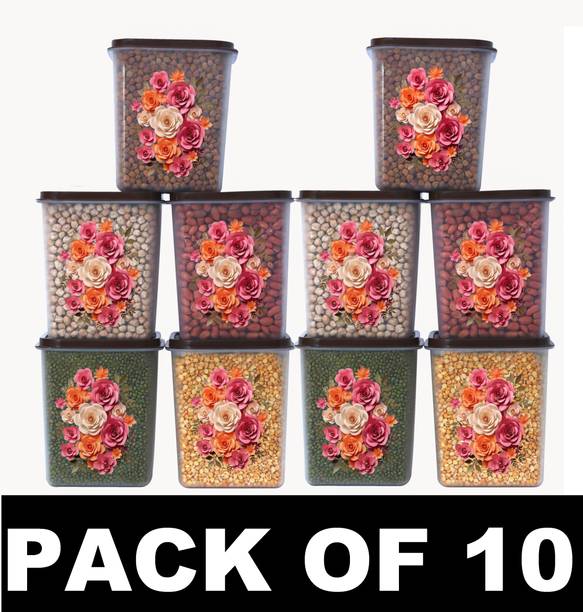 BREGUL Plastic Kitchen Containers, Airtight Food Storage Boxes-(Pack of 10)  - 2000 ml