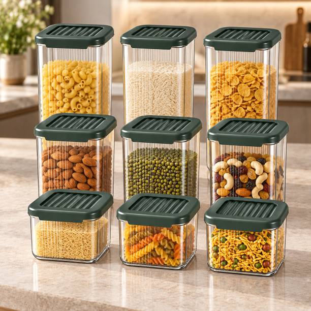 KRONIQ Plastic Grocery Container  - 1800 ml, 1100 ml, 500 ml