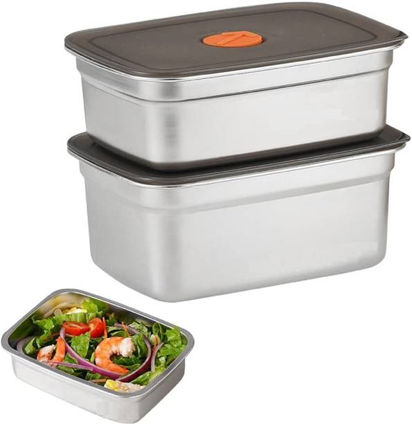 GAURINANDAN Stainless Steel Utility Container - 1200 ml, 1500 ml