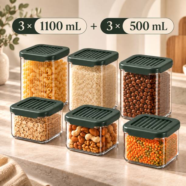 KRONIQ Plastic Grocery Container  - 1100 ml, 500 ml