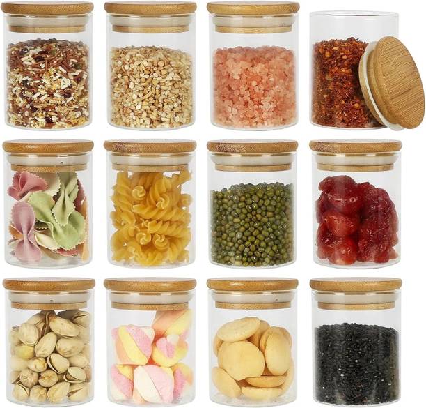 TRU'S Clear Glass Food Storage Containers Set-200ml-(Set of 12)  - 200 ml