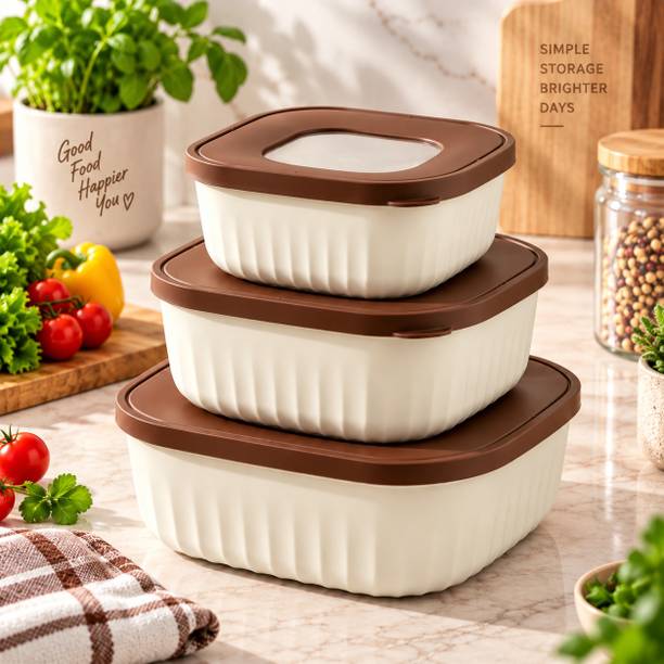 ONIMISH Plastic Grocery Container  - 600 ml, 1000 ml, 1600 ml