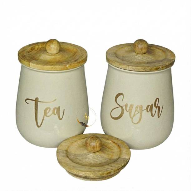 AAN DECOR Iron Tea Coffee & Sugar Container - 800 ml