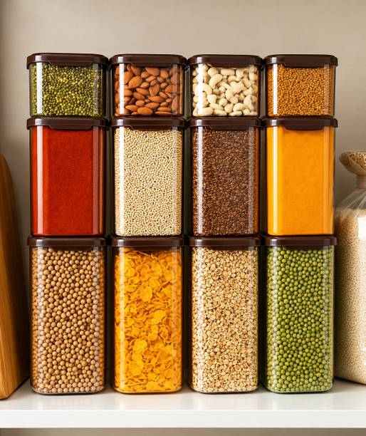 kitchkart Plastic Grocery Container  - 550 ml, 1200 ml, 1500 ml