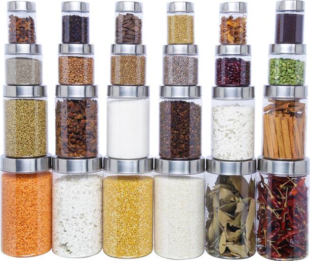 KOLORR Classic PET Jar 18 Pet Containers | Sizes: 300ml6, 500ml6, 1000ml6, 2700ml  - 300 ml, 500 ml, 1000 ml, 2700 ml प्लास्टिक ग्रोसरी कंटेनर