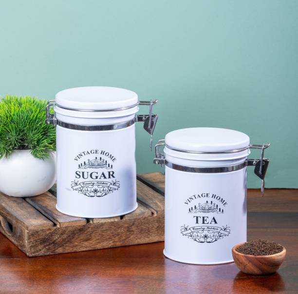 Metallure Iron Tea Coffee & Sugar Container - 1100 ml