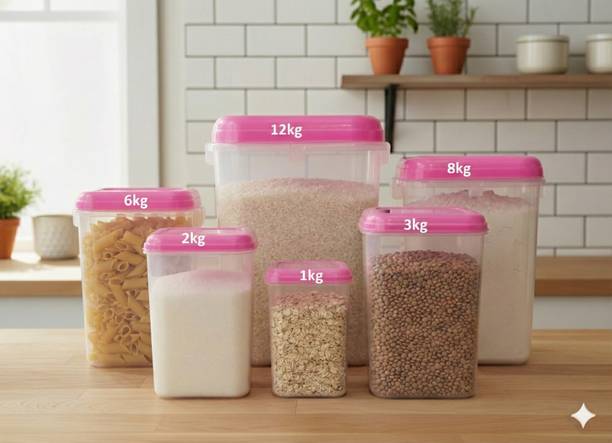 Veksin Plastic Grocery Container  - 1000 ml, 2000 ml, 3000 ml, 6000 ml, 8000 ml, 12000 ml