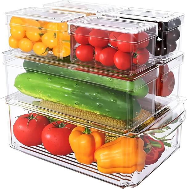 NORVIUM Premium Air Tight Modular Kitchen Plastic Storage Containers Jars Combo Set  - 500 ml, 1500 ml, 3500 ml