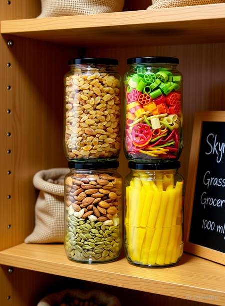 Skyper Glass Grocery Container - 1000 ml