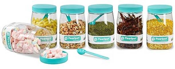 Pearlpet SpaceSaver-GreenCap_Spoon-6Pcs-1000ml  - 1000 ml