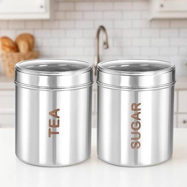Daraz Steel Tea Coffee & Sugar Container - 700 ml