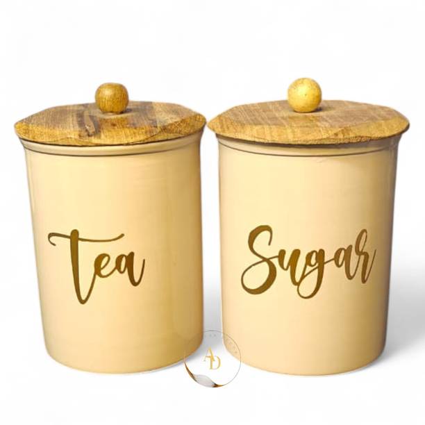 AAN DECOR Iron Tea Coffee & Sugar Container - 900 ml