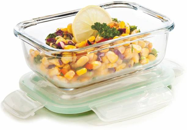 SATANI LocRectangle High Microwave Borosilicate Safe Glass Container with Air Tight Lid 1 Containers Lunch Box