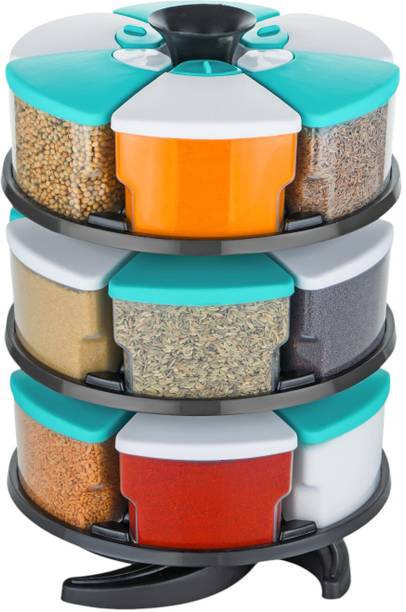 Cronus 360° Spice Jars Masala Jars Spice Box Masala Box Condiment Set Of 18  - 3600 ml