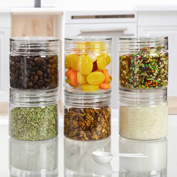 Pearlpet Plastic Fridge Container - 200 ml (Pack of 6, Transparent)  - 200 ml