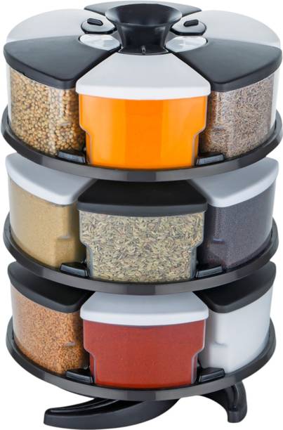 Cronus 360° Spice Jars Masala Jars Spice Box Masala Box Condiment Set Of 18  - 3600 ml