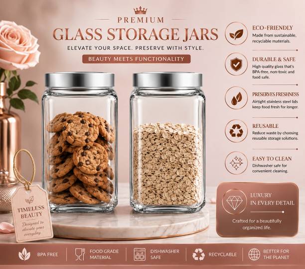Alexa Glass Pickle Jar  - 1000 ml