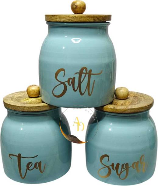 AAN DECOR Iron Tea Coffee & Sugar Container  - 800 ml