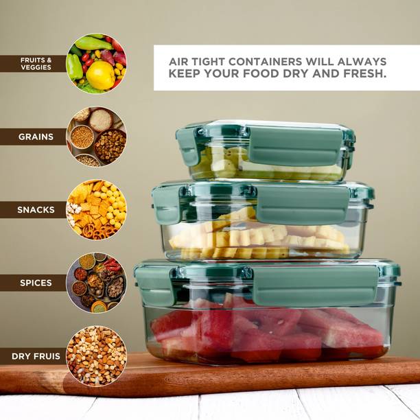 VEKSOR Plastic Fridge Container  - 250 ml, 650 ml, 1250 ml