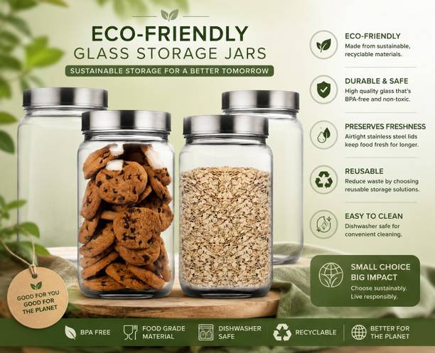 Alexa Glass Grocery Container  - 1000 ml
