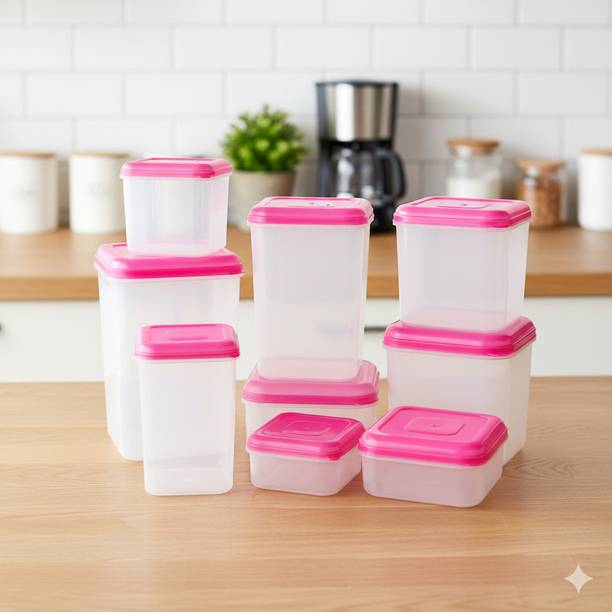 Veksin Plastic Grocery Container  - 350 ml, 350 ml, 600 ml, 600 ml, 650 ml, 650 ml, 1000 ml, 1000 ml, 1100 ml, 1100 ml, 1400 ml, 1400 ml, 2000 ml, 2000 ml, 2200 ml, 2200 ml, 3300 ml, 3300 ml