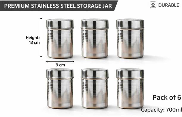 PrasadUtensils Steel Tea Coffee & Sugar Container - 70...
