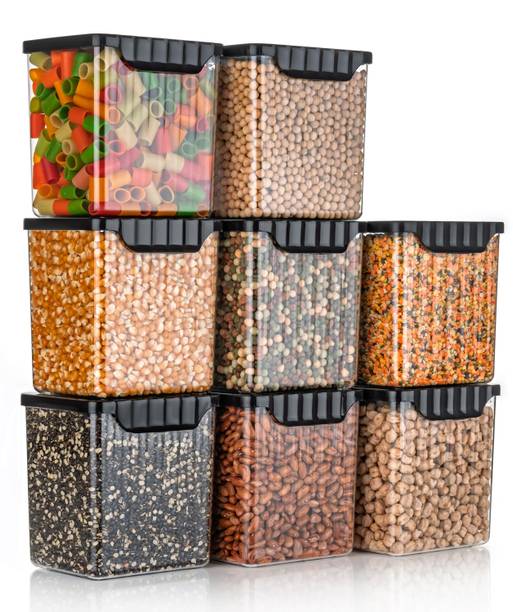 Alexa 100% Unbreakable Air Tight Modular Kitchen Plastic Storage Containers Jars Canister Box Combo Set  - 1100 ml प्लास्टिक ग्रोसरी कंटेनर