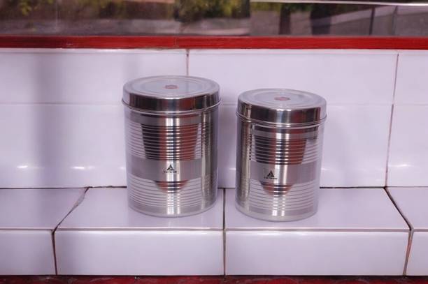 Tactware Stainless Steel Grocery Container  - 2100 ml, 1750 ml