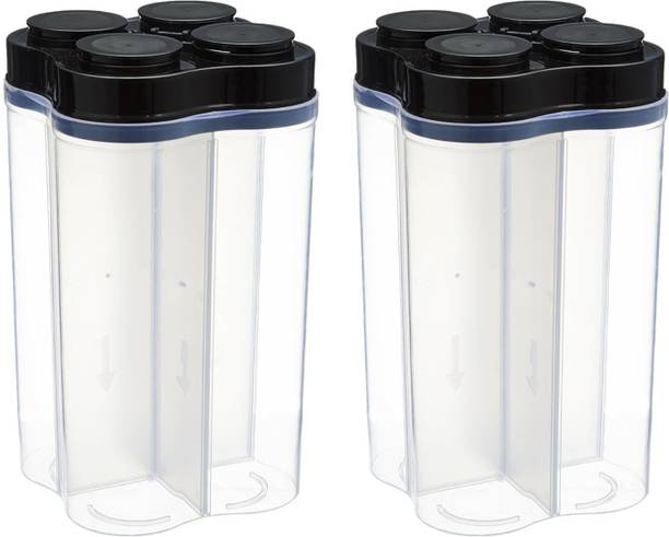 TUWEL Kithcen 4 Section Grocery Airtight Container(2400ml) For Food Storage With Lock  - 2400 ml