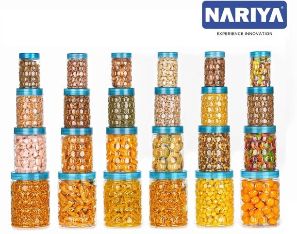 nariya PLASTIC GROCERY CONTAINER SET AMAZING DESIGN BPA FREE AND  - 1200 ml, 650 ml, 350 ml, 250 ml