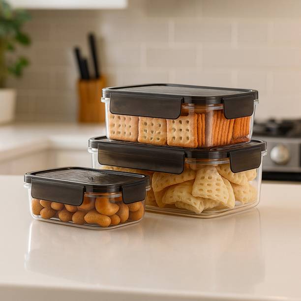 XQZMEE Plastic Grocery Container  - 1600 ml, 900 ml, 400 ml