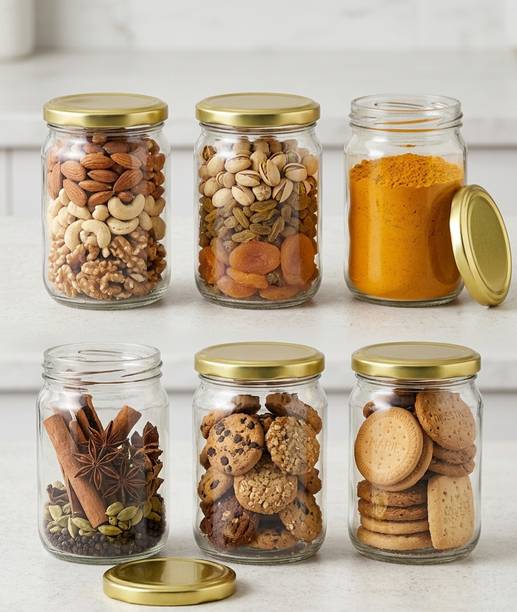 The karna vihar products Glass Grocery Container  - 550 ml