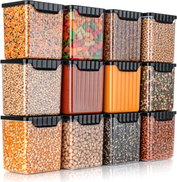 Alexa 100% Unbreakable Air Tight Modular Kitchen Plastic Storage Containers Jars Canister Box Combo Set  - 1100 ml प्लास्टिक ग्रोसरी कंटेनर