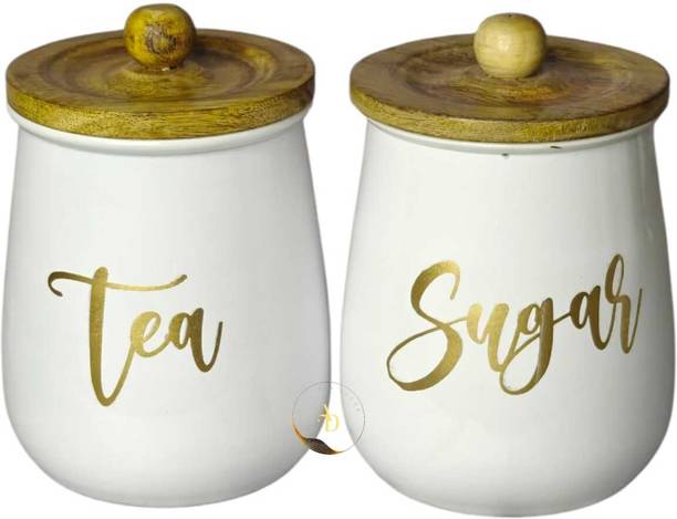 AAN DECOR Iron Tea Coffee & Sugar Container - 800 ml