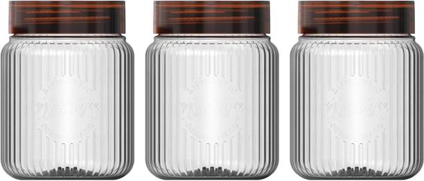 MILTON Olive Plastic Container with Lids, 500ml, 3 pc, Food Storage Jars for Kitchen  - 500 ml