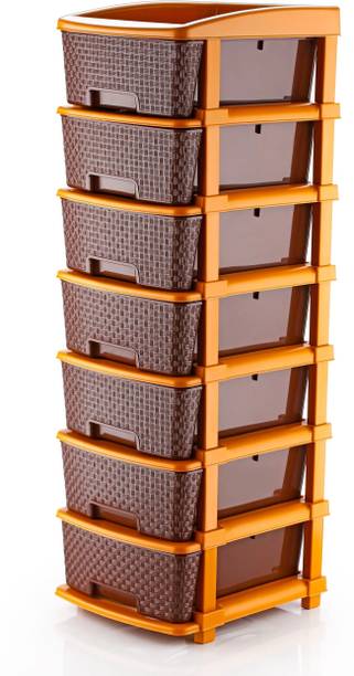 KAVIRA SUPER_7XL_BROWN Plastic Free Standing Chest of Drawers