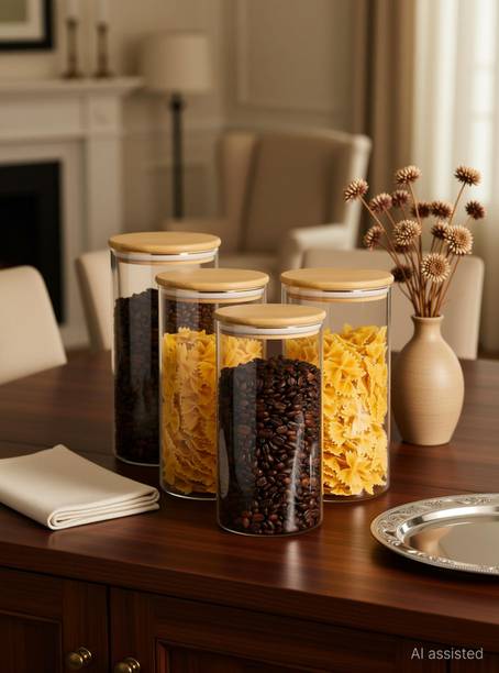 Ginoya Brothers Glass Grocery Container  - 1350 ml