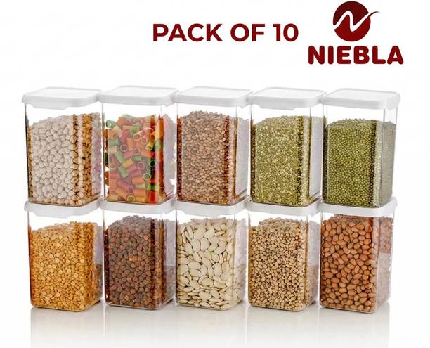 NIEBLA Unbreakable Air Tight Modular Kitchen Plastic Storage Containers Set  - 1200 ml